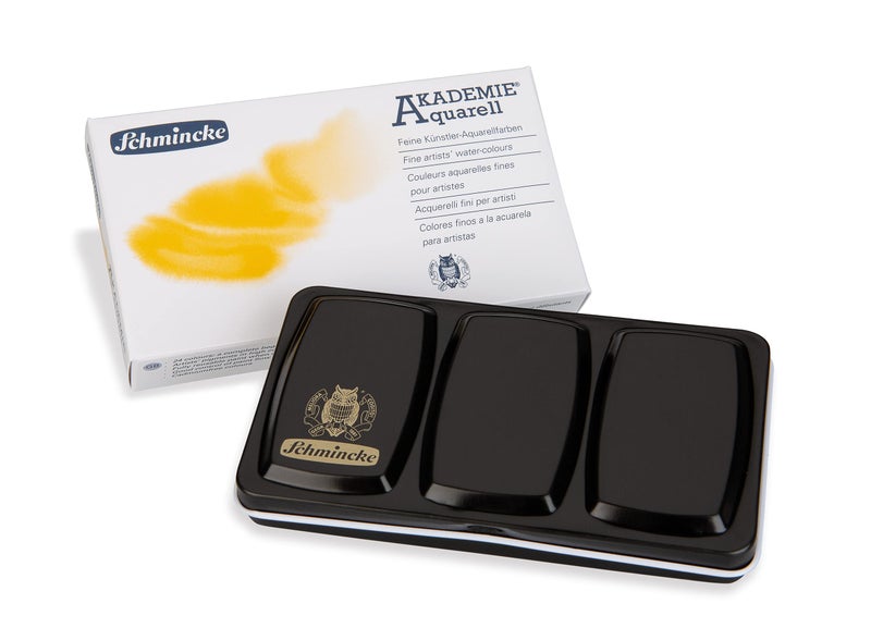 Schmincke - AKADEMIEÂ®AQUARELL Watercolor Compact Color Box, Basic Assortment 12 x 1/2 Pans, 75 112 097, Metal Box, Highly lightfast Colors, fine Artists' Watercolors - Image 2
